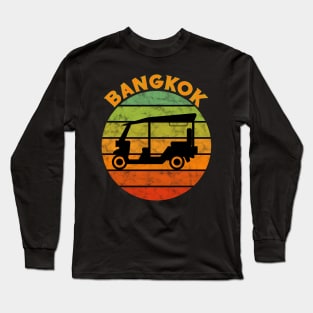 Bangkok Tuk Tuk On A Rainbow Of Colors Long Sleeve T-Shirt